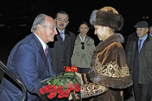 Prince Aga Khan arrives in Kazakhstan