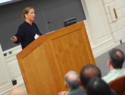 Princess Zahra Aga Khan ’94 speaks about education in developing countries in Africa and Asia. The event took place Tuesday at the Graduate School of Education.