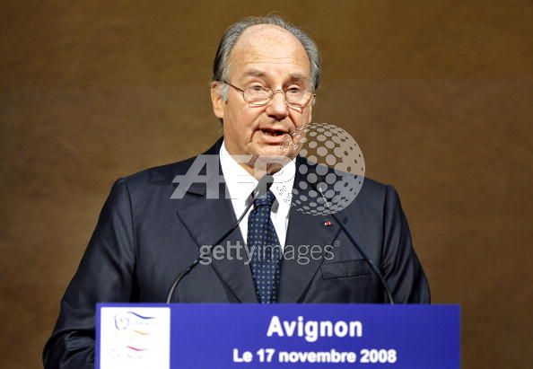 Imam (spiritual leader) of the Shia Imami Ismaili Muslims, Prince Karim Aga Khan, delivers a speech on November 17, 2008 at the Palais des Papes in Avignon, southern France during a forum on the topic Culture, a growth factor to be held until November 18. The Forum brings together 250 key players from the economic, cultural and media sectors, along with public authoritiy representatives of different countries . GERARD JULIEN/AFP/Getty Images
