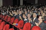 Mawlana Hazar Imam, Princess Zahra, Prince Hussain and others in the audience applaud the performance of A Mystical Journey in Paris. Photo Gary Otte/theIsmaili