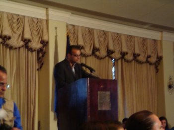 Chairman, Naushad Kermally, gives the Welcome address and announces that the day long event raised over $220,000.00 which is $90,000.00 more than last year.