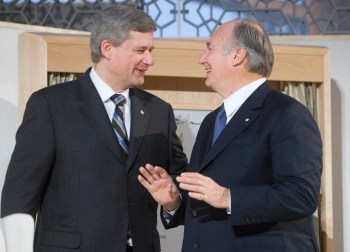 Prime Minister Stephen Harper with His Highness the Aga Khan
