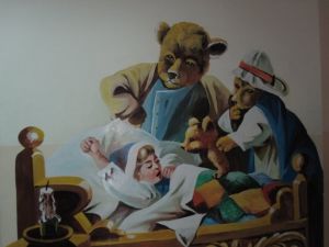 On the wall in the French Medical Institute for Children - run by the Agha Khan Development Network and a French charity La Chaine d'Espoir, which means chain of hope.