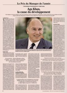 Aga Khan the cause of development