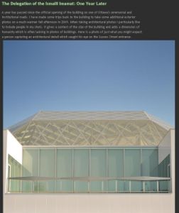 John W MacDonalds Weblog - Delegation of the Ismaili Imamat Building