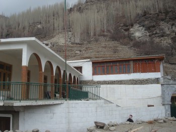 Attabad JamatKhana 3 pic taken after Jan 2010 landslide