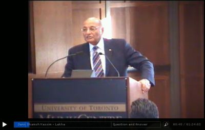 Video: Munk Distinguished Lecture with Shamsh Kassim-Lakha
