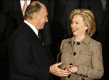 US secretary of state Hillary Clinton with Aga Khan 2 AP Photo US secretary of state Hillary Clinton with Aga Khan