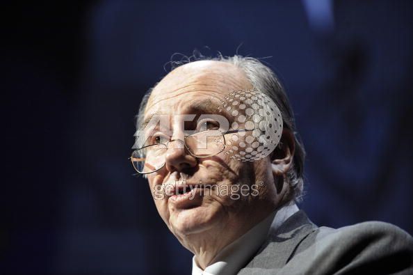 Businessman and Iimam of the Shia Ismaili Muslims Aga Khan delivering a speech on March 4 2010 in Paris during The Marketplace on Innovative Financial Solutions for Development - BERTRAND GUAY-AFP-Getty Images