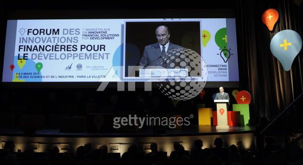 Businessman and Imam of the Shia Ismaili Muslims Aga Khan is seen on a giant screen while giving a speech on March 4 2010 in Paris during The Marketplace on Innovative Financial Solutions for Development BERTRAND GUAY-AFP-Getty Images