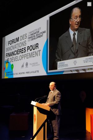 His Highness the Aga Khan addresses the Marketplace on Innovative Financial Solutions for Development in Paris on 4 March 2010 - Photo AKDN Gary Otte