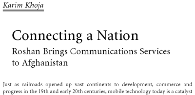mit-press-1 Connecting a Nation Roshan Brings Communications Services to Afghanistan