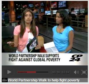 Canadian TV CP24 - Cash from Aga Khan Foundation walk to go directly to development projects