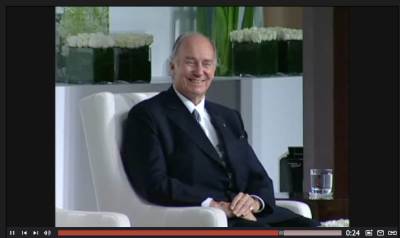 Prime Minister Stephen Harper and the Aga Khan break ground at the future site of a $300-million cultural centre for Ismaili Muslims. 