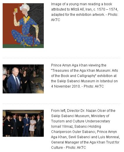 Opening of Istanbul's Sakip Sabanci Museum Exhibits "Treasures of the Aga Khan Museum"