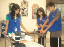 Triplet volunteers prove three heads are better than one