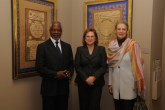 Kofi Annan and His Wife presented with catalogues of the Aga Khan Exhibition at Sabanci Museum in Turkey
