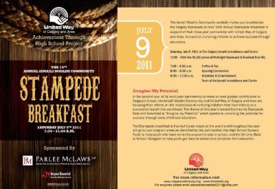 The 15th Annual Ismaili Muslim Community Stampede Breakfast