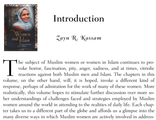 Book: Women and Islam, Editor Zayn R. Kassam