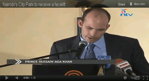 Video: Prince Hussain Aga Khan - Nairobi City Park to receive a facelift