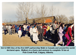 Mary Hassanali: One of the Founding Member of the Partnership Walk in Canada, shares her Fundraising Page, dedication to two individuals and Historical Photographs