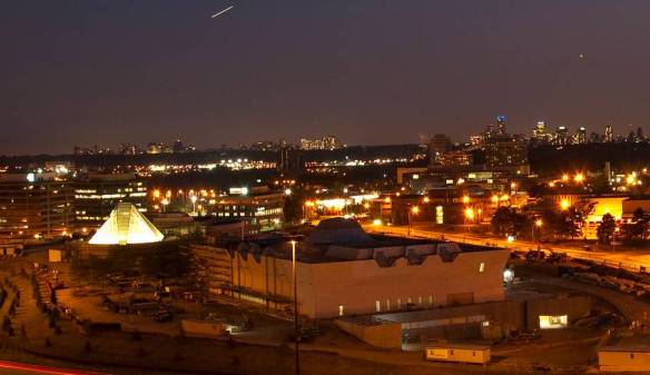 Night Sky: Aga Khan Museum Toronto under Construction - July 5, 2012