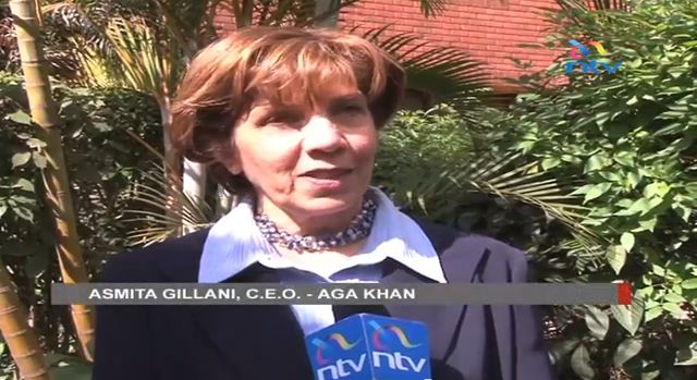 Asmita Gillani, CEO Aga Khan University Hospital, receives Tanzanian President for the tour of the Aga Khan Heart and Cancer Unit Nairobi