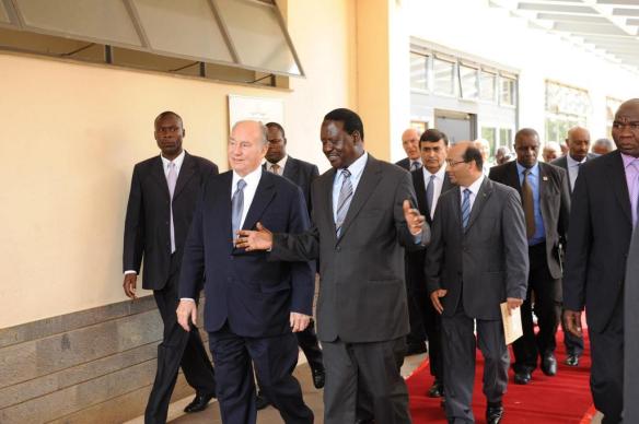 Raila Odinga with HH The Aga Khan