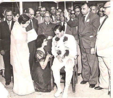 Mrs Sugra Viram with the Imam