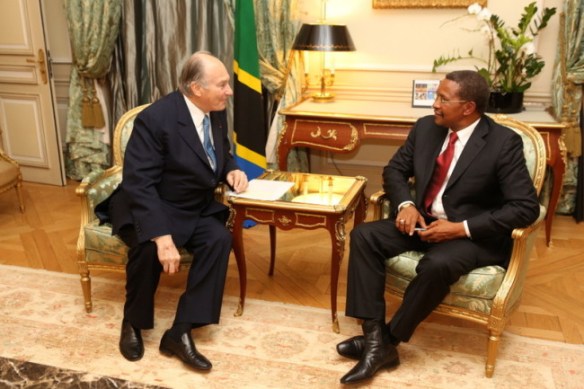 President Kikwete of Tanzania with His Highness the Aga Khan