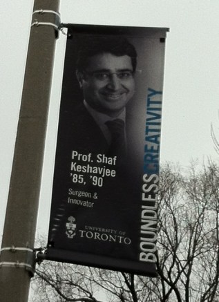World renowned lung transplant innovator Dr. Shaf Keshavjee honoured by University of Toronto's Boundless Campaign