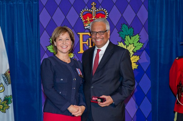 Mr. Amin Lalji - West Vancouver - Community Service In recognition of their outstanding leadership and contributions to B.C. communities, Premier Christy Clark presented 85 British Columbians with the Queen’s Diamond Jubilee Medal in a ceremony in Vancouver. Another ceremony will be held at a later date in Victoria.