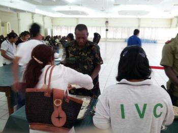 Ismaili Volunteer Corps serving the Millitary at His Highness Prince Aga Khan Shia Imami Ismaili Darkhana Social Hall