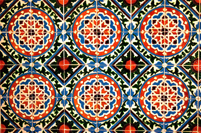 Tiles in Islamic and Portugese style at the Ismaili Centre in Lisbon