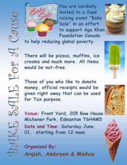 Bake Sale for a Cause - Proceeds go to World Partnership Walk