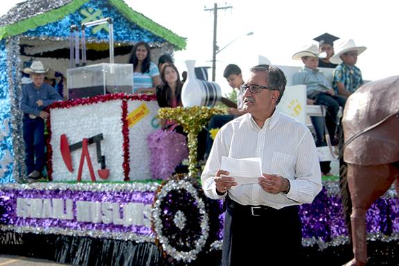 Stampede Parade to provide welcome break - Calgary Herald Article Mohammed Zaver, President of the Isamaili Council for the Prairies, gave a speech during the unveiling of the Stampede parade float