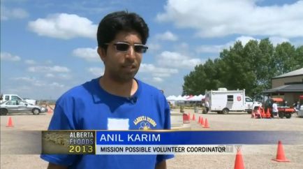 Anil Karim heads Mission Possible to help flood clean up effort in High River, Alberta Anil Karim heads Mission Possible to help flood clean up effort in High River, Alberta