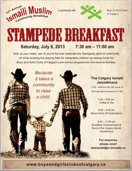 17th Annual Ismaili Muslim Community Breakfast at Calgary Jamatkhana 17th Annual Ismaili Muslim Community Breakfast at Calgary Jamatkhana