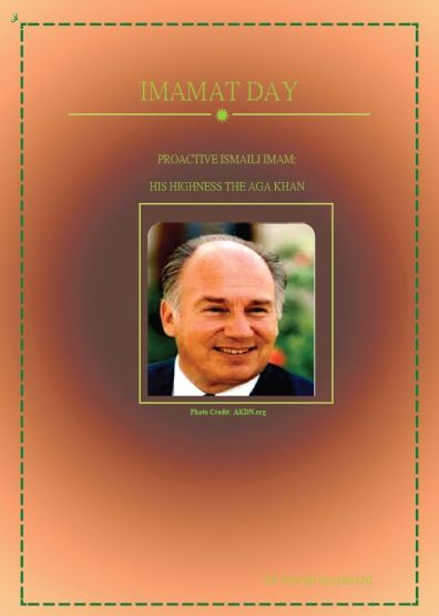 Imamat Day - Proactive Ismaili Imam - By Noori Mamdani