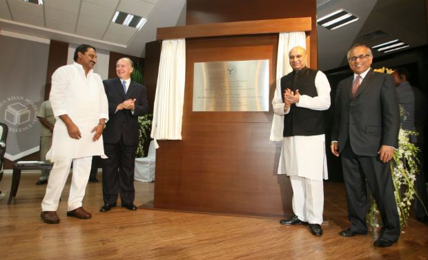 Prince Agha Khan inaugurates The Aga Khan Academy at Maheshwaram Mandal in Hyderabad on September 20. Chief Minister N. Kiran Kumar Reddy and Union Minister M. Pallam Raju are also seen.
