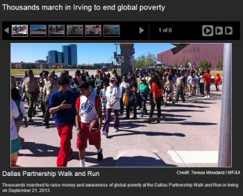 Slideshow: Thousands march in Irving Texas to end global poverty