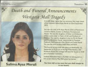 Obituary: Salima and Nurianna Ayaz Merali