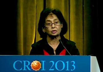 Dr Amina Jindani, St George’s University Medical School, London, presenting at CROI 2013.