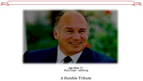 Poem: A Humble Tribute - By Noori Mamdani