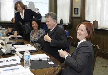 Premier Alison Redford meets in Calgary Tuesday, January 7, 2014, with Alberta economic leaders appointed to the Alberta Economic Development Authority (AEDA). 