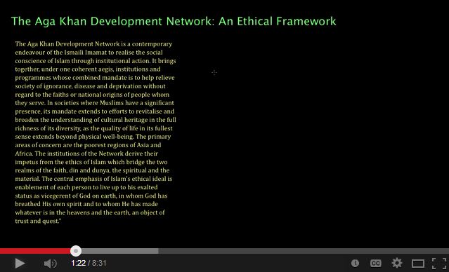 AKDN Ethical Framework Overview
