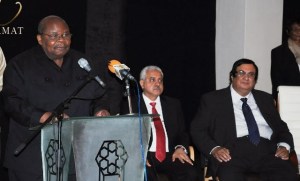 Former President of Tanzania, Benjamin Mkapa at the Rays of Light Exhibition