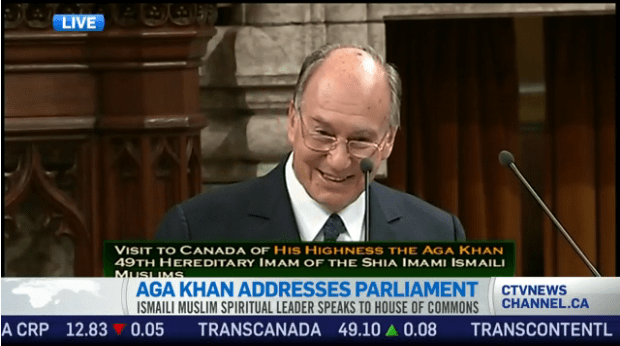 CTV Video: Aga Khan in Ottawa: 'Canada is a leader in the community of nations'
