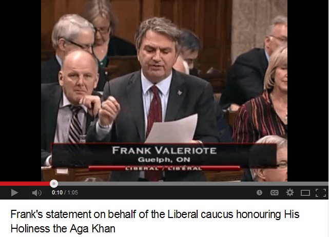 Frank Valeriote, MP - Liberal Party of Canada: Statement on behalf of the Liberal caucus honouring His Highness the Aga Khan