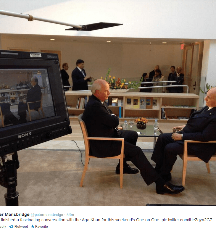 Aga Khan One-on-one with Peter Mansbridge